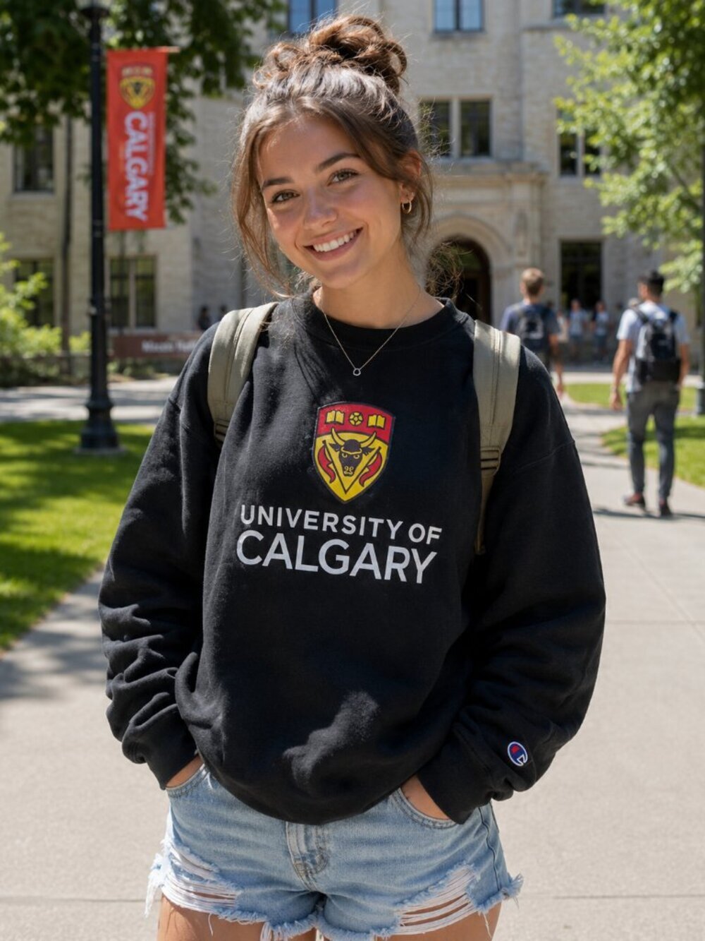 Ladies  University of Calgary Sweatshirt (SMALL)